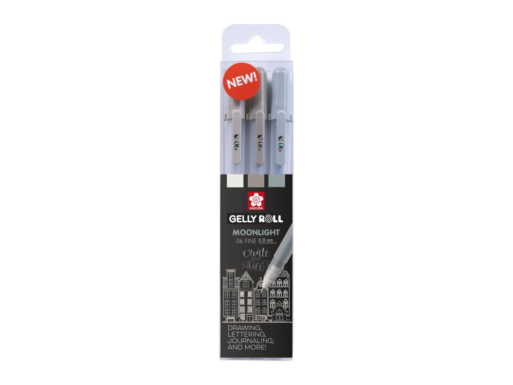 Set of Gelly Roll Moonlight pen set - Sakura - Urban, 3 pcs.