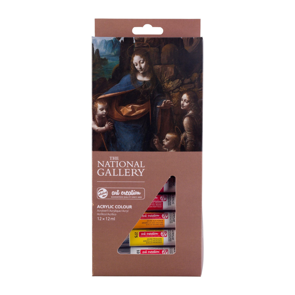 Zestaw farb akrylowych Leonardo da Vinci - Talens Art Creation - 12 kolorów  x 12 ml