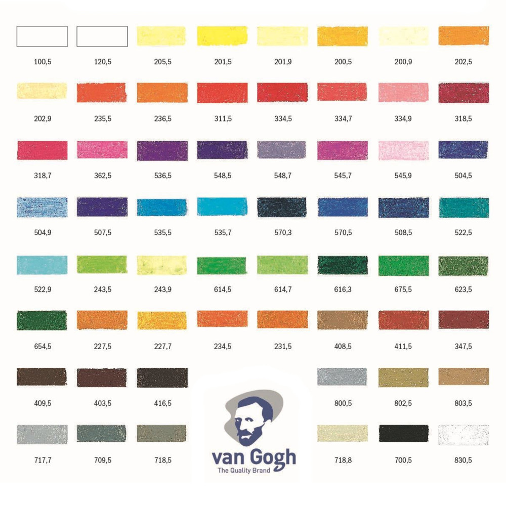 Oil pastels - Van Gogh - 800.5, Silver