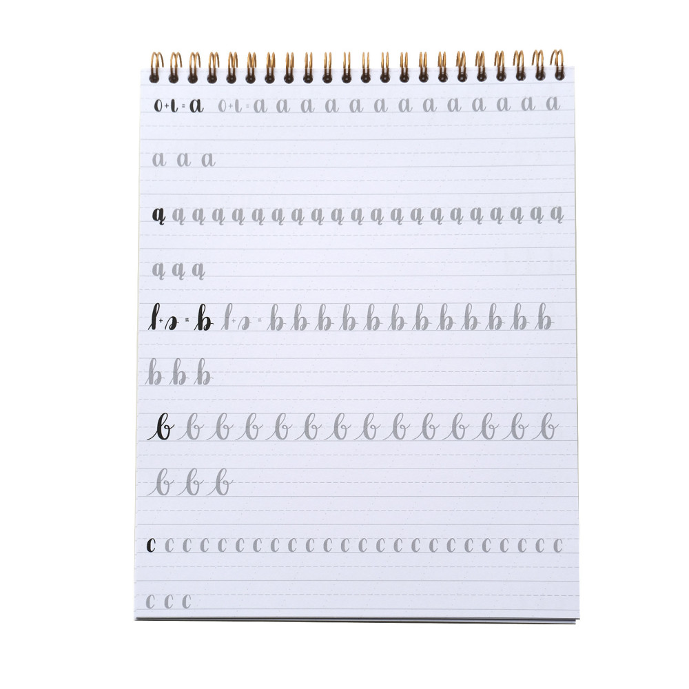 Zeszyt z ćwiczeniami do brush letteringu, B5 - Devangari - podstawowy, 170 g/m2