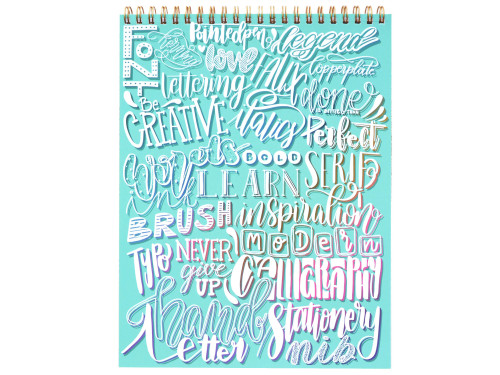 Zeszyt z ćwiczeniami do brush letteringu, B5 - Devangari - podstawowy, 170 g/m2