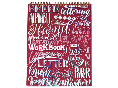 Zeszyt z ćwiczeniami do brush letteringu Flourishing, B5 - Devangari - 170 g/m2