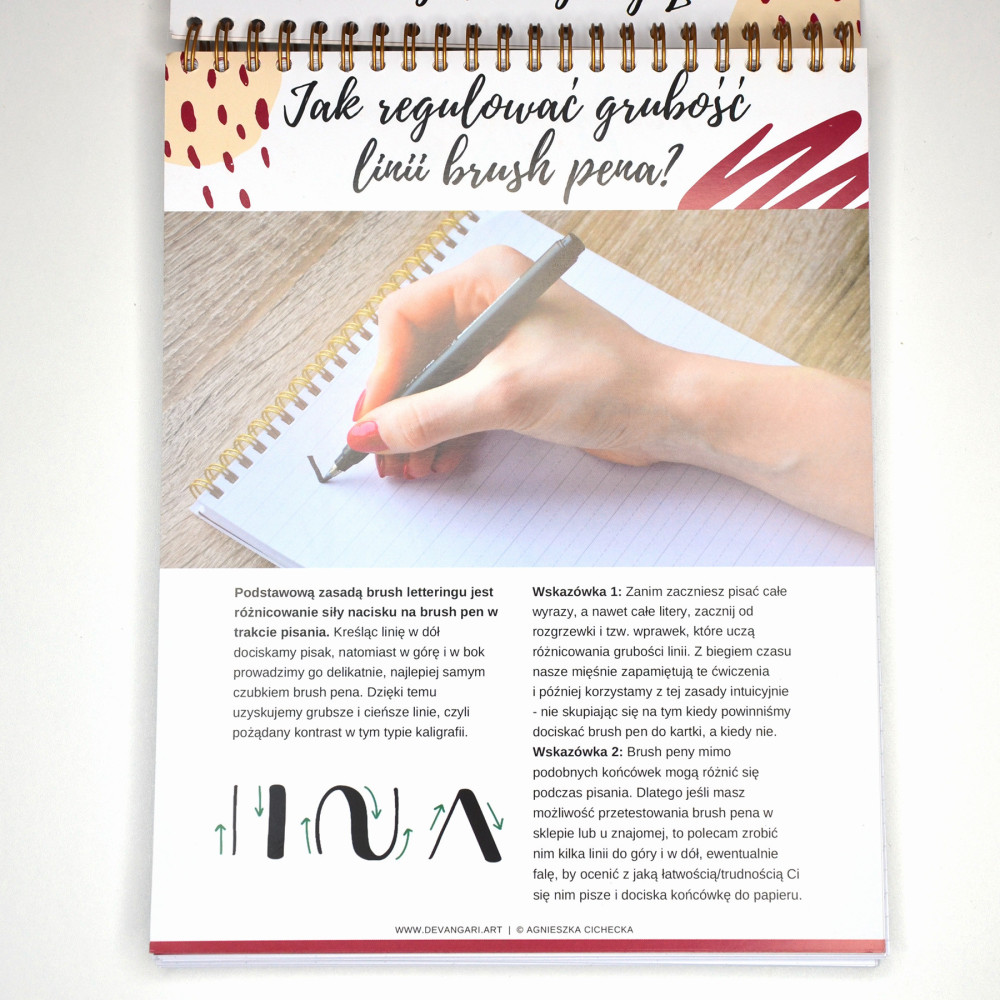 Brush Lettering workbook Flourishing, B5 - Devangari - 170 g/m2