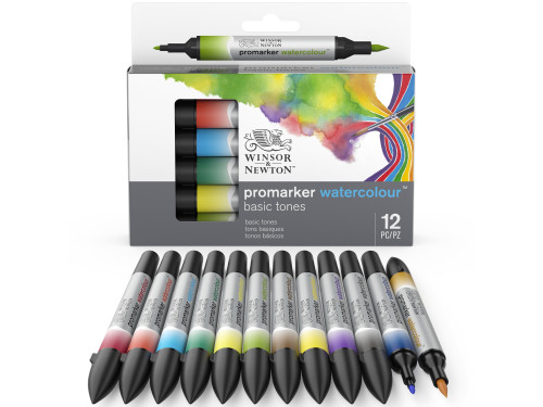 Zestaw Promarker Watercolor - Winsor & Newton - Basic, 12 szt.