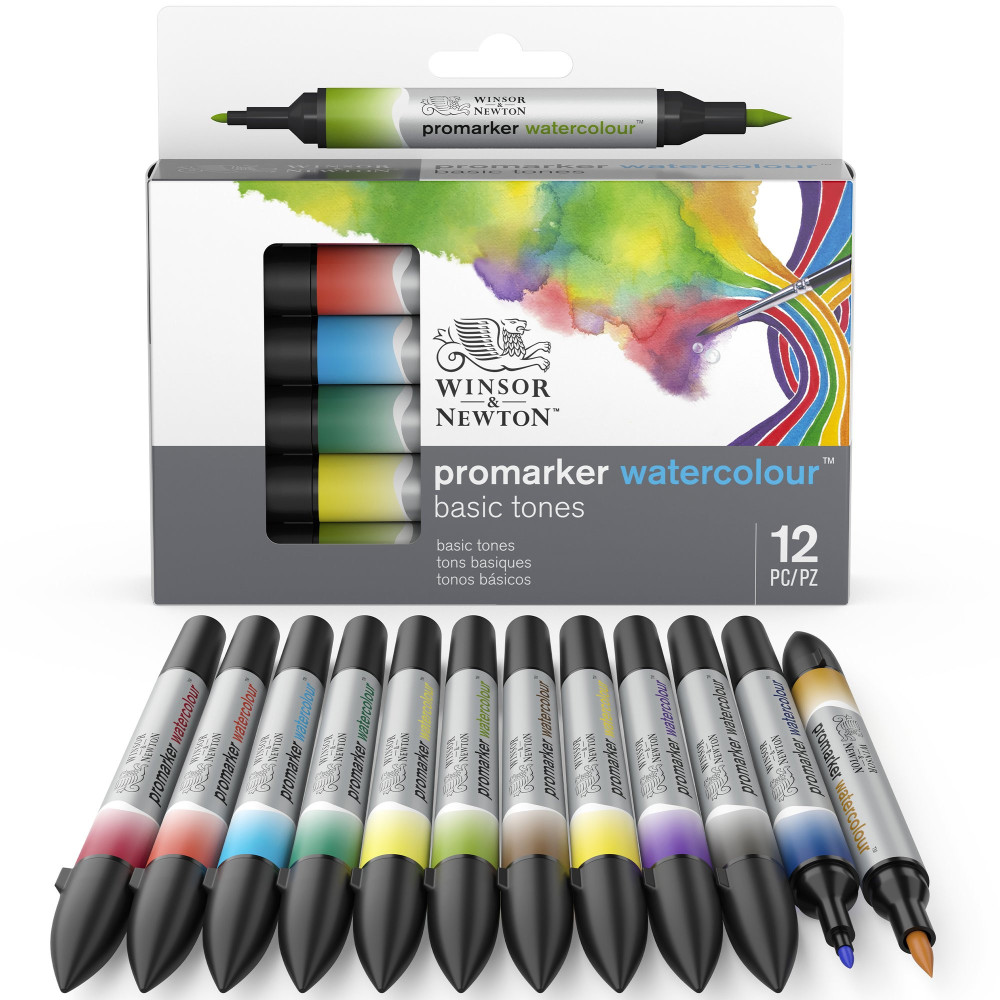 Promarker Watercolor set - Winsor & Newton - Basic, 12 pcs.