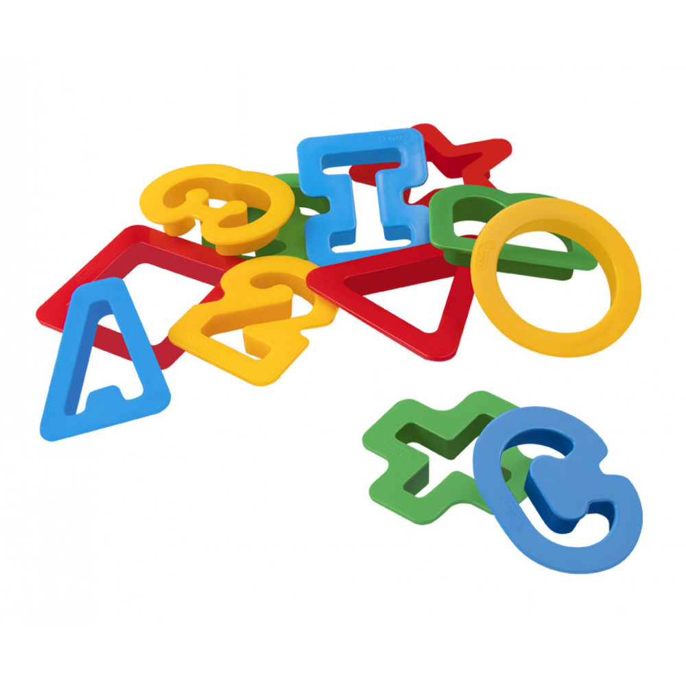 Set od modeling accessories, letters, numbers and shapes - Jovi - 96 pcs.