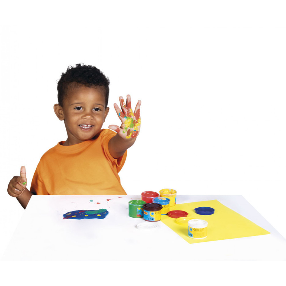 Farby do malowania palcami dla dzieci, Basic - Jovi - 6 kolorów x 35 ml