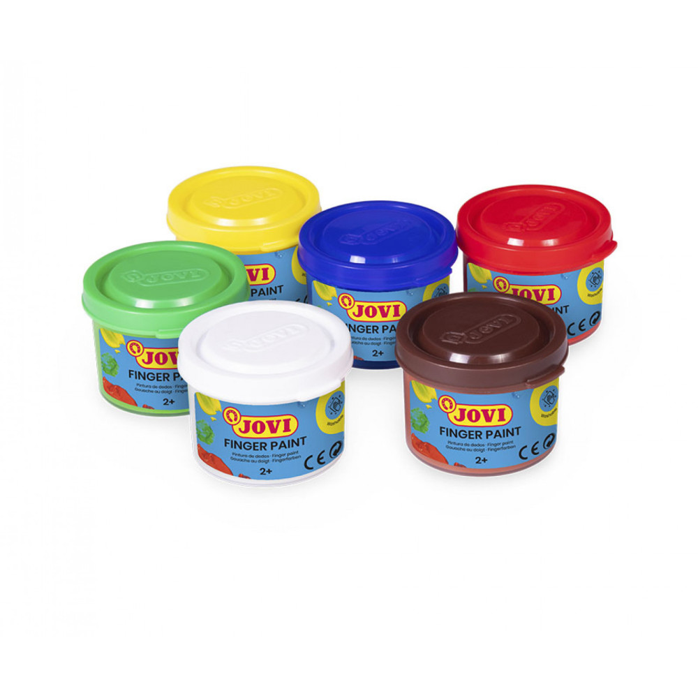 Farby do malowania palcami dla dzieci, Basic - Jovi - 6 kolorów x 35 ml