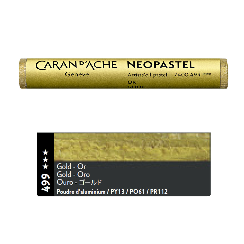 Neopastel Artists' oil pastel - Caran d'Ache - 499, Gold