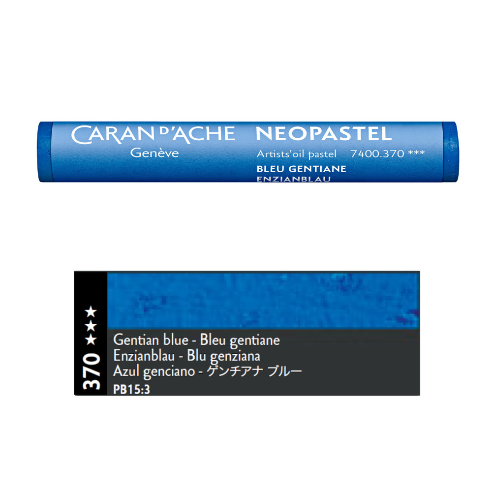 Neopastel Artists' oil pastel - Caran d'Ache - 370, Gentian Blue