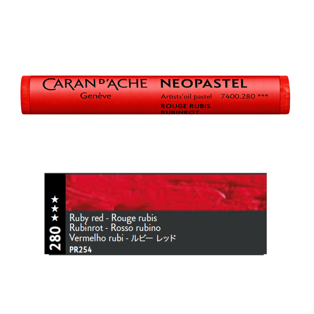 Neopastel Artists' oil pastel - Caran d'Ache - 280, Ruby Red