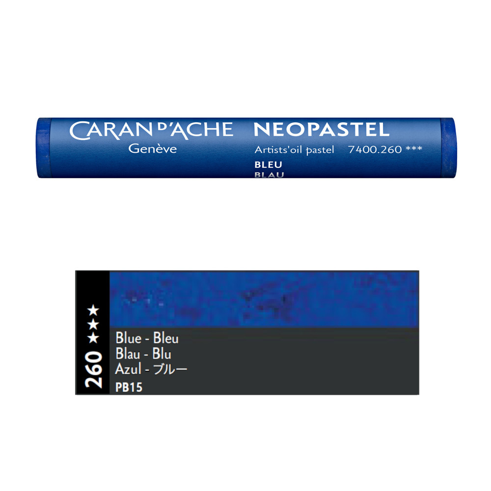 Neopastel Artists' oil pastel - Caran d'Ache - 260, Blue Jeans