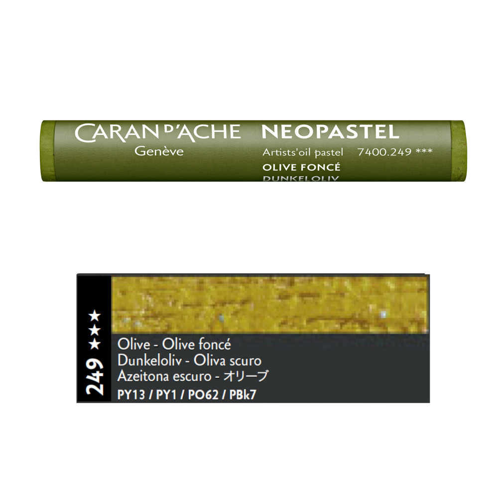 Neopastel Artists' oil pastel - Caran d'Ache - 249, Olive