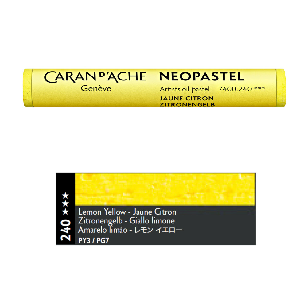 Pastele olejne Neopastel - Caran d'Ache - 240, Lemon Yellow