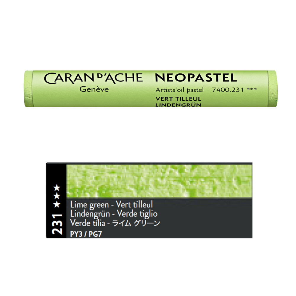 Neopastel Artists' oil pastel - Caran d'Ache - 231, Light Green