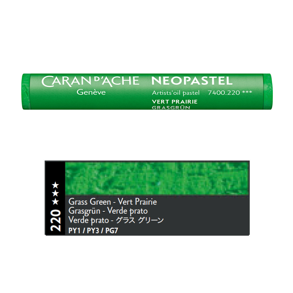 Pastele olejne Neopastel - Caran d'Ache - 220, Grass Green