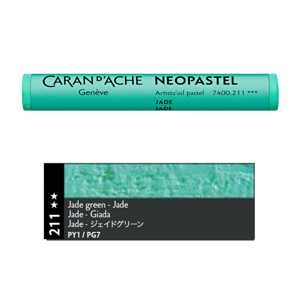 Pastele olejne Neopastel - Caran d'Ache - 211, Jade Green