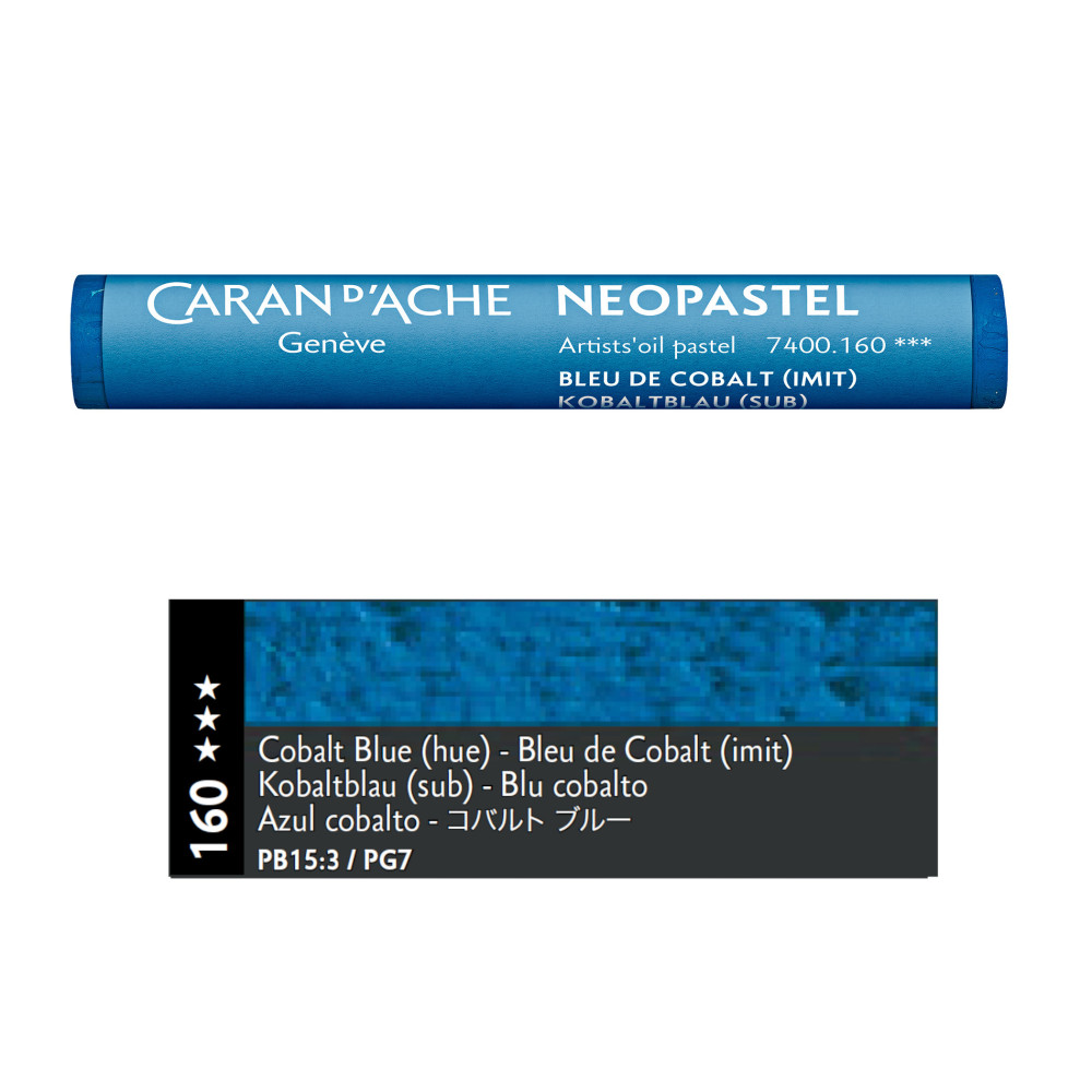 Neopastel Artists' oil pastel - Caran d'Ache - 160, Cobalt Blue Hue