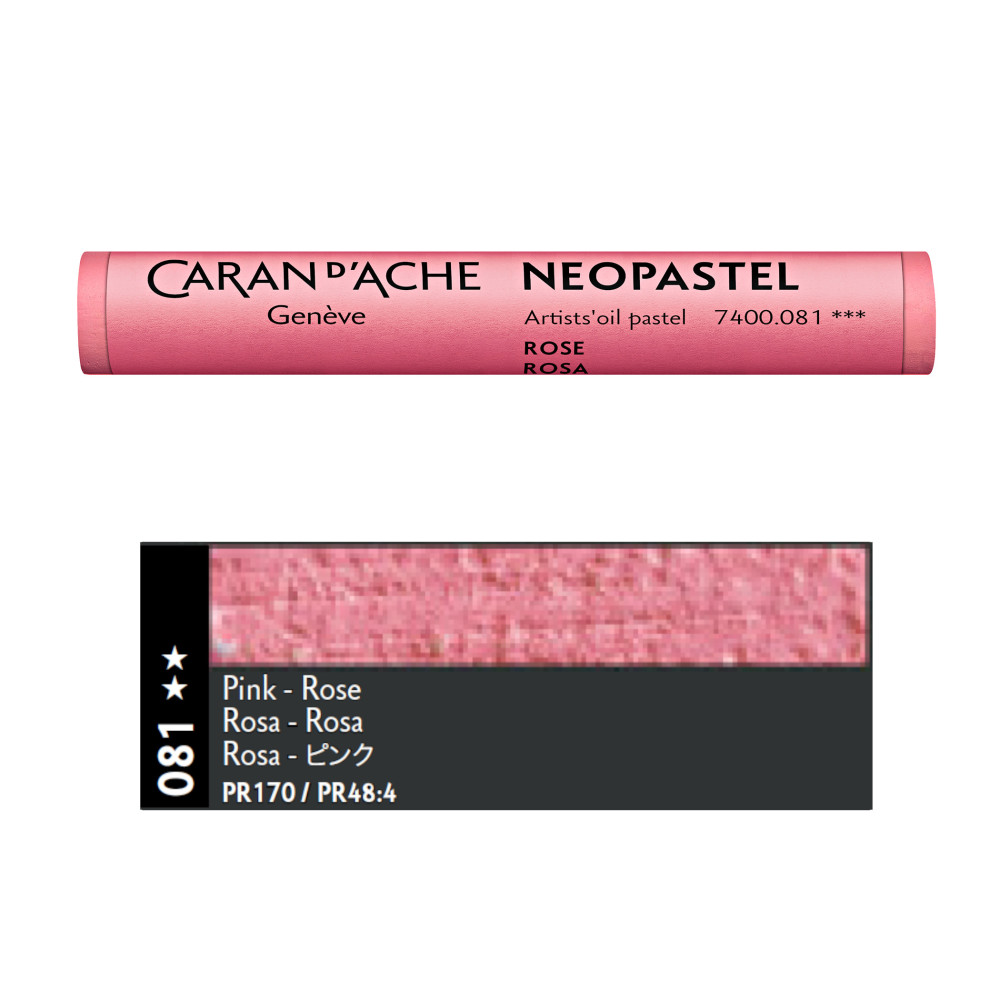 Neopastel Artists' oil pastel - Caran d'Ache - 081, Pink