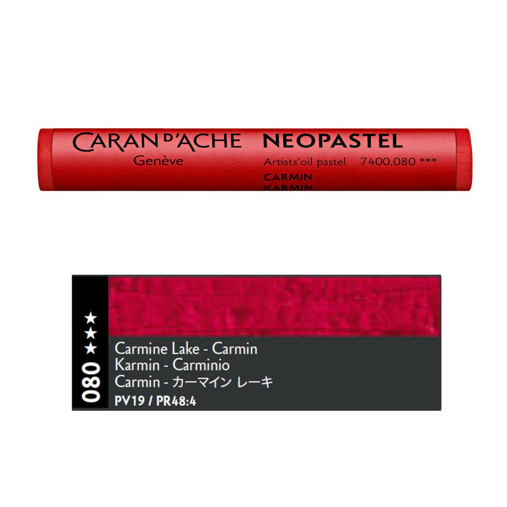 Neopastel Artists' oil pastel - Caran d'Ache - 080, Carmine Lake