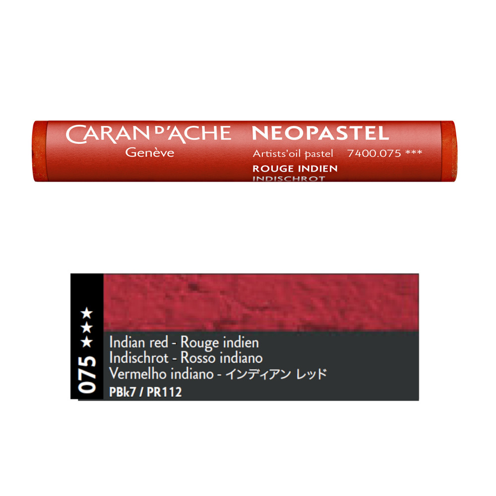 Neopastel Artists' oil pastel - Caran d'Ache - 075, Indian Red