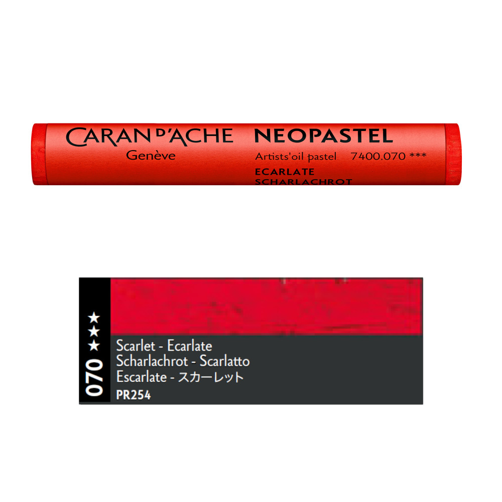 Pastele olejne Neopastel - Caran d'Ache - 070, Scarlet