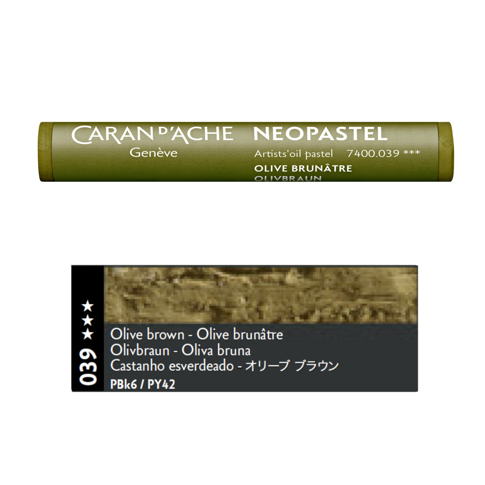 Pastele olejne Neopastel - Caran d'Ache - 039, Olive Brown