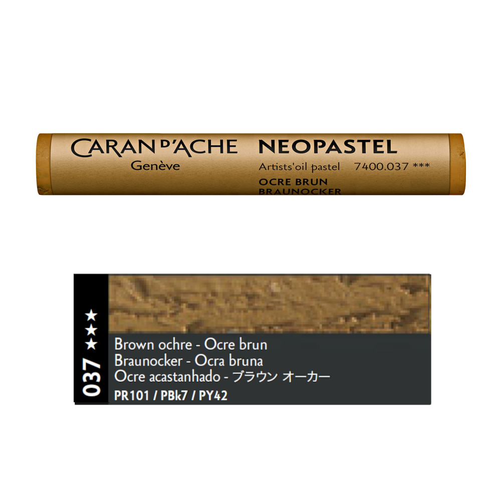 Pastele olejne Neopastel - Caran d'Ache - 037, Brown Ochre