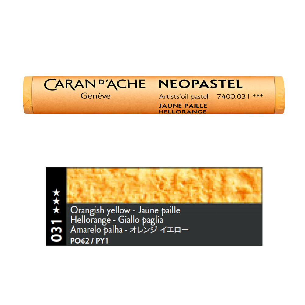 Neopastel Artists' oil pastel - Caran d'Ache - 031, Orangish Yellow