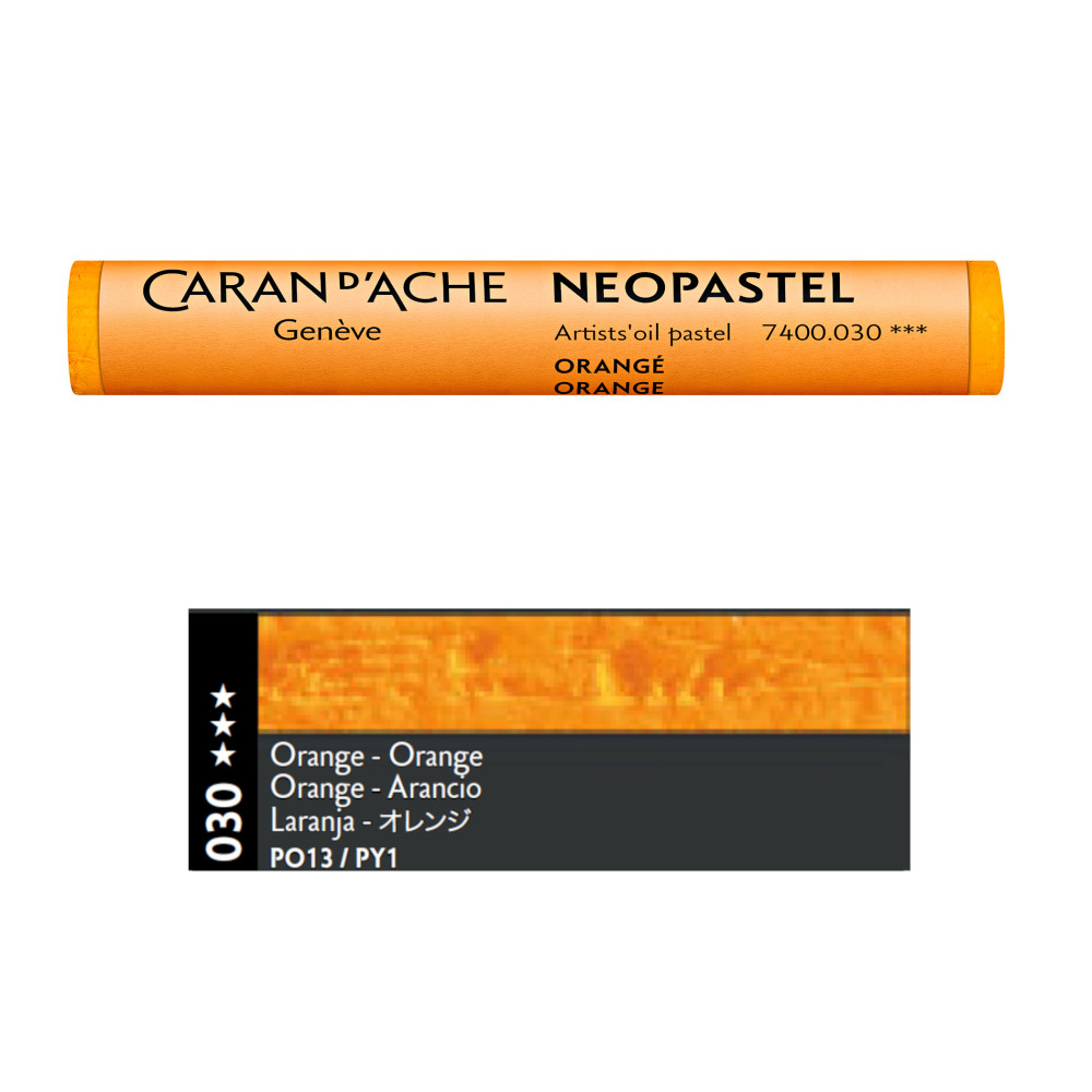 Neopastel Artists' oil pastel - Caran d'Ache - 030, Orange