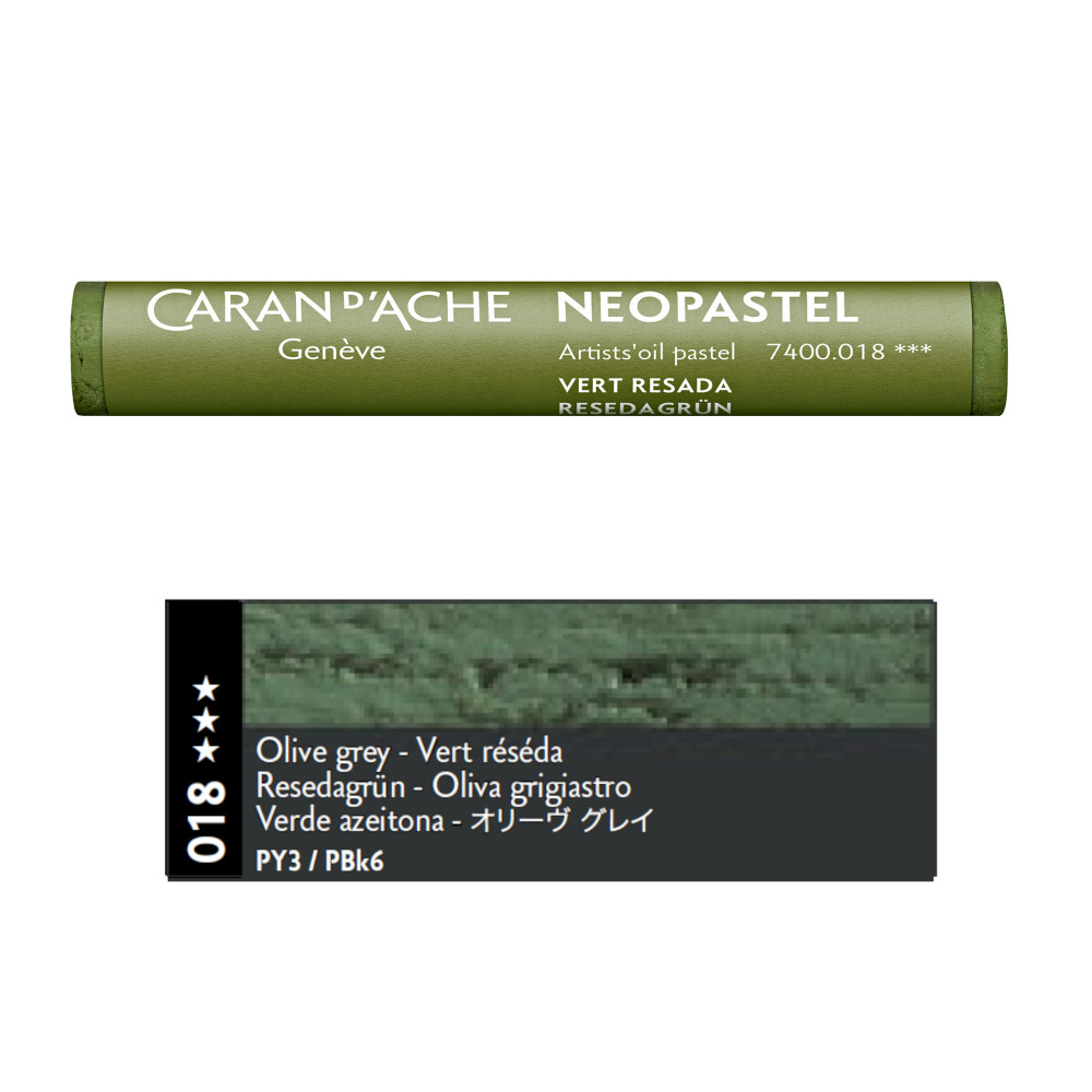 Neopastel Artists' oil pastel - Caran d'Ache - 018, Olive Grey