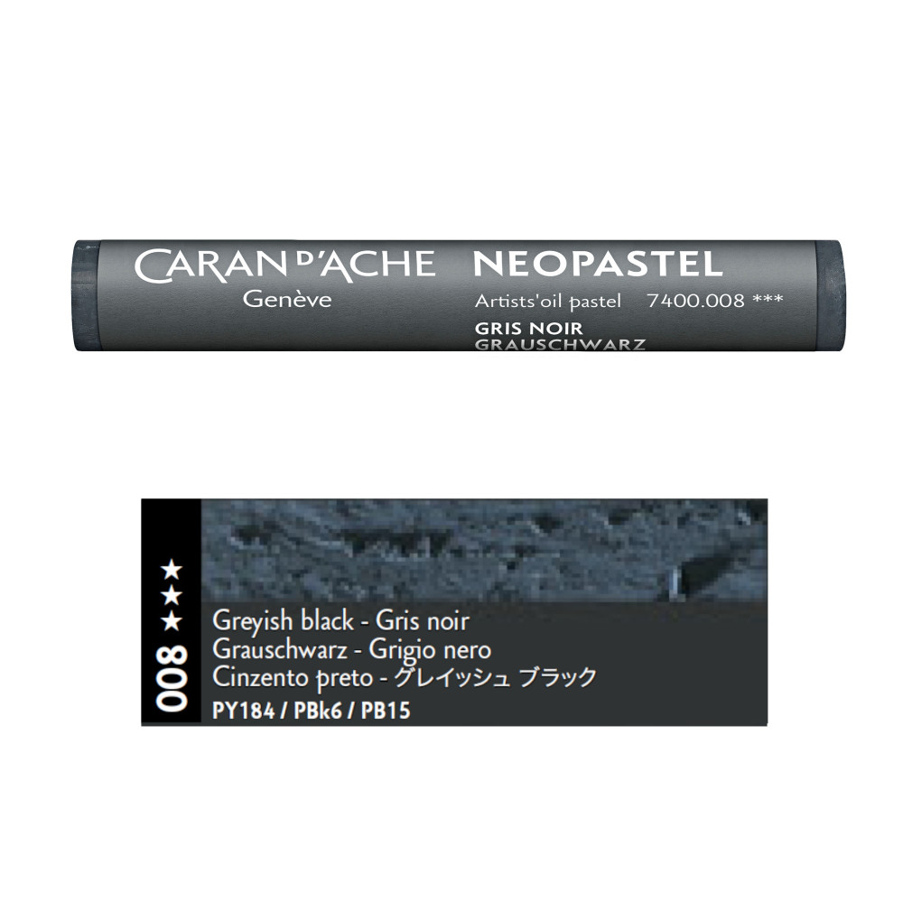 Neopastel Artists' oil pastel - Caran d'Ache - 008, Greyish Black