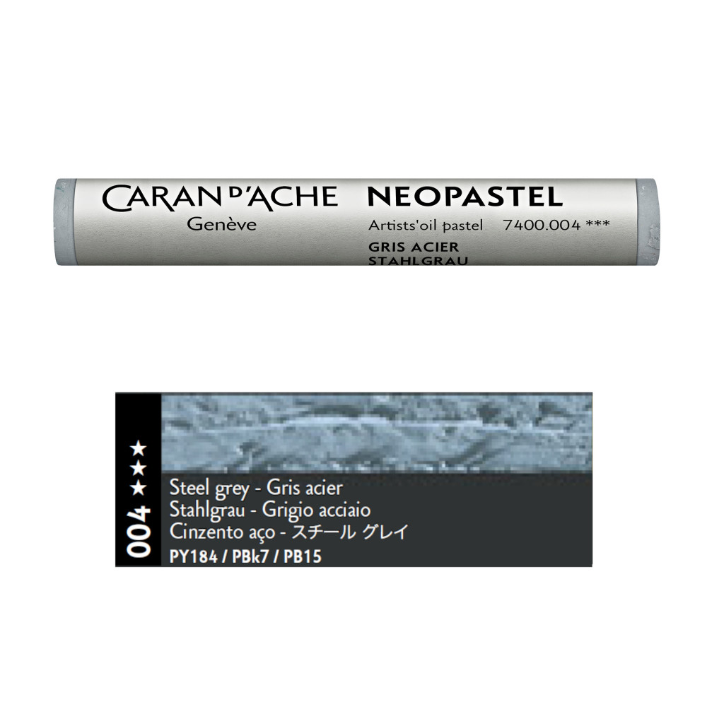 Pastele olejne Neopastel - Caran d'Ache - 004, Steel Grey