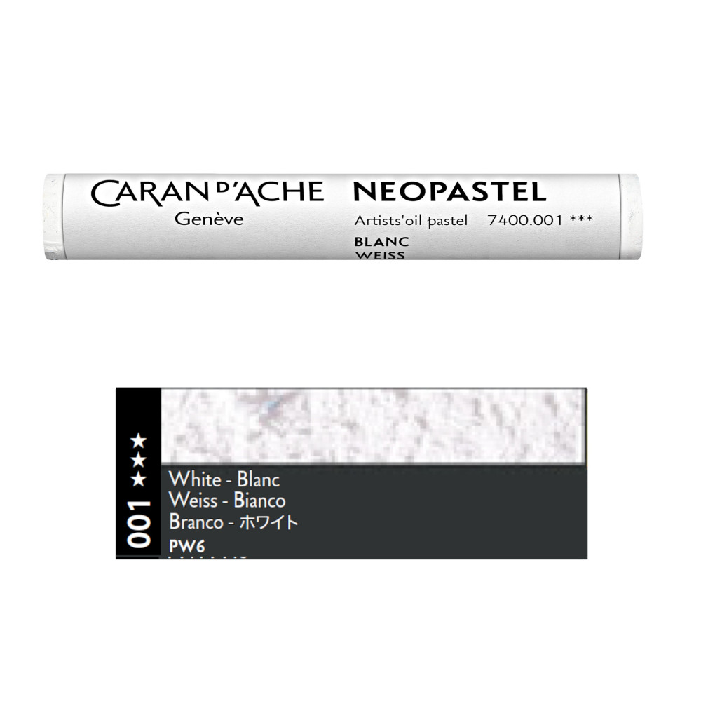Neopastel Artists' oil pastel - Caran d'Ache - 001, White