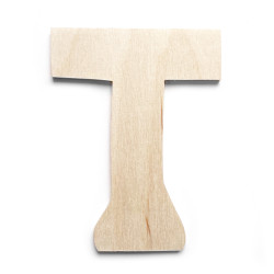 Drewniana literka ze sklejki - T