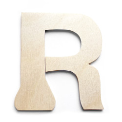 Drewniana literka ze sklejki - R