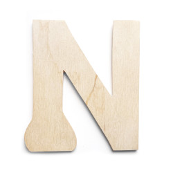 Drewniana literka ze sklejki - N