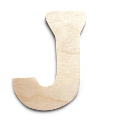 Drewniana literka ze sklejki - J