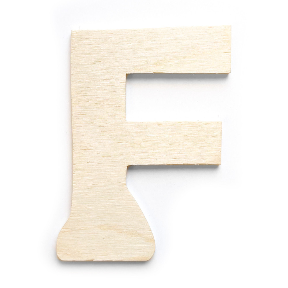 Wooden, plywood letter - F