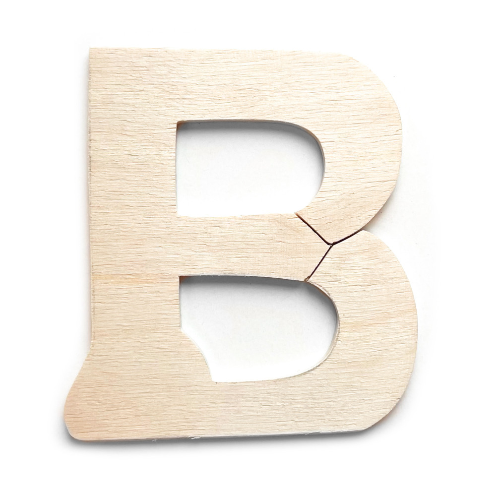 Wooden, plywood letter - B