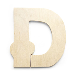 Wooden, plywood letter - D