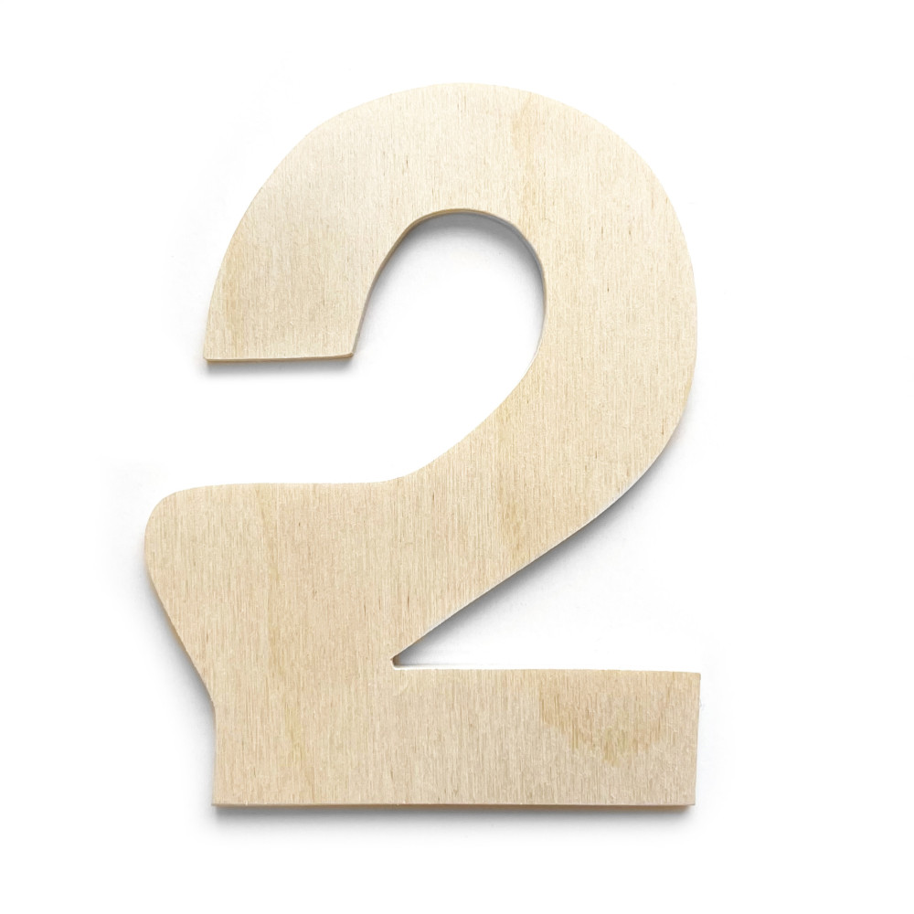 Wooden, plywood number - 2