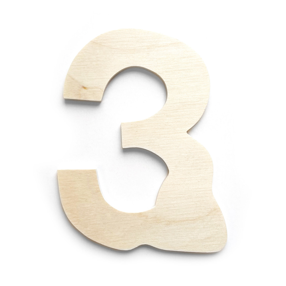 Wooden, plywood number - 3