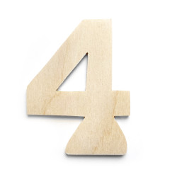 Wooden, plywood number - 4