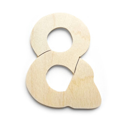 Wooden, plywood number - 8