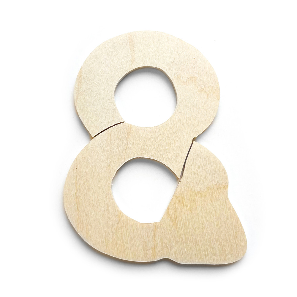 Wooden, plywood number - 8