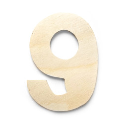 Wooden, plywood number - 9