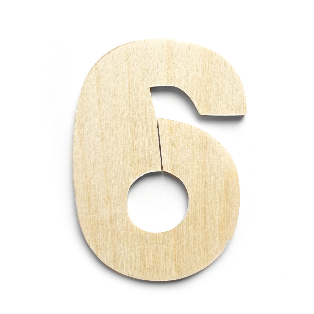Wooden, plywood number - 6