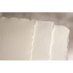 Papier czerpany - Kalander - biały, juta, A4