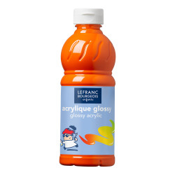 Farba akrylowa Glossy - Lefranc & Bourgeois - Orange, 500 ml